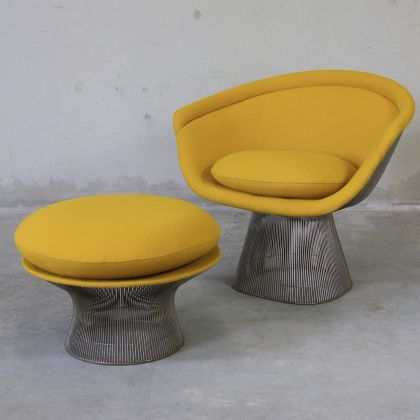 Warren PLATTER Lounge Chair and Foot Stool, KNOLL INTERNATIONAL