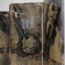 Original SIGNED Folding Screen 'Strumenti Musicali' by Aldo TURA, Italy 1960s