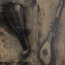 Original SIGNED Folding Screen 'Strumenti Musicali' by Aldo TURA, Italy 1960s