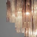 Large Tronchi MURANO Glass Chandelier (lilac and clear glass), Italy