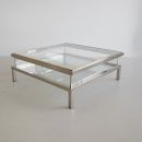 BELGO CHROM Coffee Table with sliding Top, 1980s