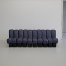 DeSede "Tatzelwurm" Sofa DS600, 1972. space and chrome