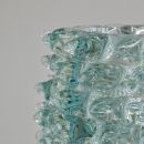 Handblown MURANO Glass Vase, Italy (light green spikes)