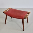 papa-bear-chair-hans-j-wegner-red-leather-footstool-space-and-chrome-vintage-footstool