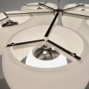 Large Ceiling Lamp PENTACLINIO, design by Vico MAGISTRETTI for Artemide, 1961