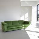 Large green Sofa D120 by Valeria BORSANI and Alfredo BONETTI, TECNO 1966
