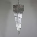 Large MURANO Glass Quadriedri Spiral Chandelier