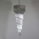 Large MURANO Glass Quadriedri Spiral Chandelier