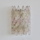 Large Poliedri Glass Wall Sconce by VENINI, 1960's
