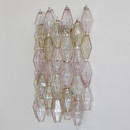 Large Poliedri Glass Wall Sconce by VENINI, 1960's