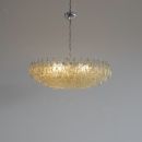 Large Polyhedron Amber Glass Chandelier by Carlo SCARPA