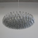 Large Polyhedron Glass Chandelier designed by Carlo SCARPA