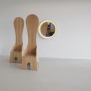 Large Round Illuminated Wooden Mirror, 1970s Large Round Illuminated Wooden Mirror, 1970s