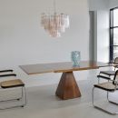 Large Tronchi MURANO Glass Chandelier (rose and clear glass), Italy