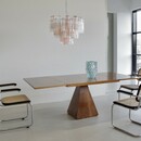 Large Tronchi MURANO Glass Chandelier (rose and clear glass), Italy