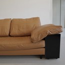 LOTA Sofa designed by Eileen GRAY in Cognac Coloured Leather