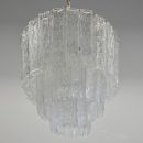 MURANO Glass Chandelier by Fratelli TOSO. Italy 1960s