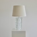 MURANO Glass Lamp 'Rostrato' with Linen Lampshade