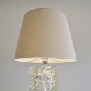 MURANO Glass Lamp 'Rostrato' with Linen Lampshade