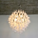 MURANO Glass Saddle Form Chandelier (White)