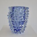 MURANO Glass Vase, Italy ( blue spikes)