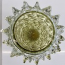 MURANO Glass Vase, Italy ( dark yellow spikes)