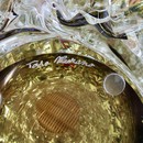 MURANO Glass Vase, Italy ( dark yellow spikes)