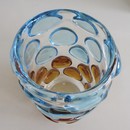 MURANO Glass Vase, Italy (light blue and orange)