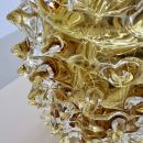MURANO Glass Vase, Italy ( Yellow spikes)