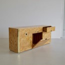 Original Burr Wood 3-door Sideboard by Willy RIZZO, Sabot 1972