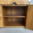 Original Burr Wood 3-door Sideboard by Willy RIZZO, Sabot 1972