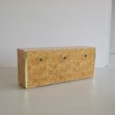 Original Burr Wood 3-door Sideboard by Willy RIZZO, Sabot 1972