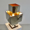 Original, large Willy RIZZO Table Lamp 'Q', c1970