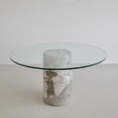 Original Round Dining Table by Angelo MANGIAROTTI for Sorgente dei Mobili, 1975.