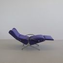 P40 Osvaldo BORSANI, (blue upholstery) Reclining Lounge Chair 