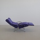 P40 Osvaldo BORSANI, (blue upholstery) Reclining Lounge Chair 