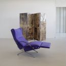 P40 Osvaldo BORSANI, (blue upholstery) Reclining Lounge Chair 