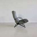 P40 Osvaldo BORSANI, (Salt and Pepper) Reclining Lounge Chair - spaceandchrome.com