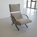 P40 Osvaldo BORSANI, (sand colourd upholstery) Reclining Lounge Chair 