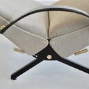 P40 Osvaldo BORSANI, (sand colourd upholstery) Reclining Lounge Chair 