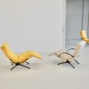 P40 Osvaldo BORSANI, (Yellow upholstery) Reclining Lounge Chair 