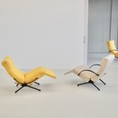 P40 Osvaldo BORSANI, (Yellow upholstery) Reclining Lounge Chair 