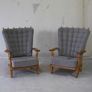A PAIR, Arm Chairs by GUILLERME &amp; CHAMBRON, 1950's