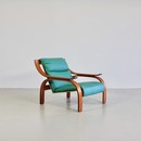 PAIR of green leather Armchairs by Marco ZANUSO, 1964