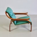 PAIR of green leather Armchairs by Marco ZANUSO, 1964