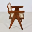 Pair of Pierre Jeanneret Cane Chair for Chandigarh, 1950's.