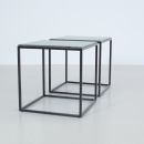 PAIR of Side Tables with Green Marble Tops
