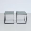 PAIR of Side Tables with Green Marble Tops