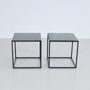 PAIR of Side Tables with Green Marble Tops