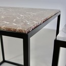 PAIR of Side Tables with Marble Tops